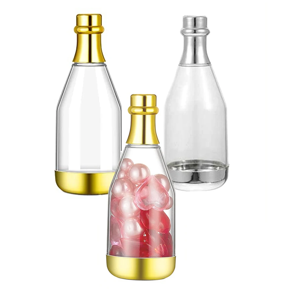Plastic Champagne Bottle Favor Box Container Party Gift Box Mini Imitation Champagne Bottle Candy Box