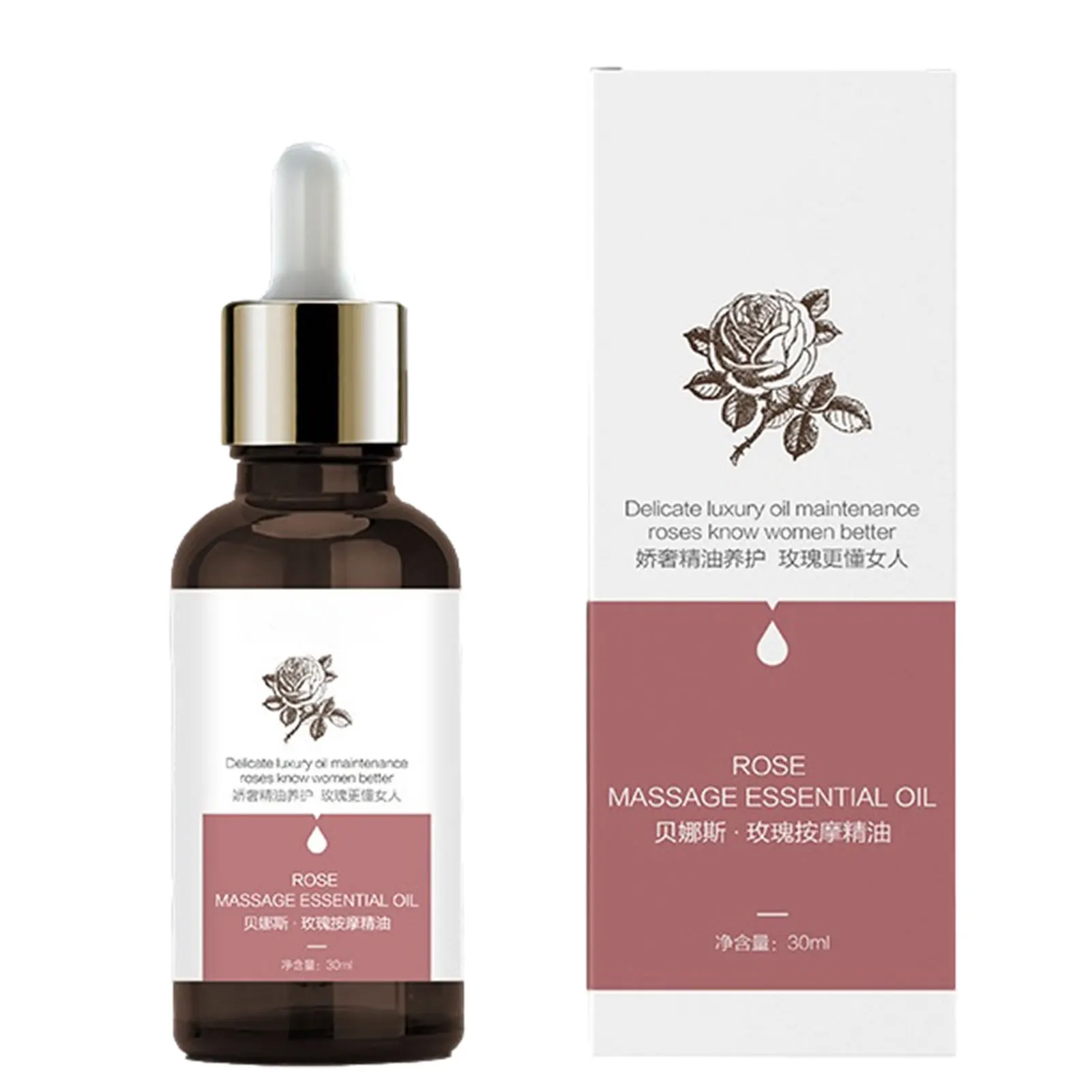

Rose Essential Oil 100 Pure Undiluted Rose Aromatherapy Oil For Diffuser Perfumes Massage Skin Care 30mL/1.014us fl oz