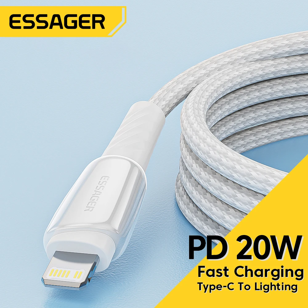 

Essager 20W PD USB C Cable for iPhone 14 13 Pro Max Fast Charging USB C Cable For iPhone 6 7 8Plus iPad Data USB Type C Cable