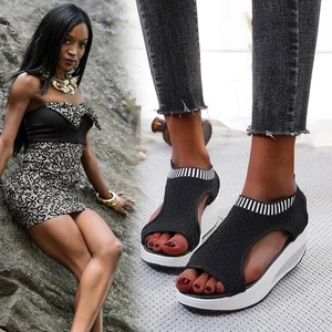 Plus Size Sandals Women 2022 Fashion Casual Platform Sandals Women Shoes Comfort Summer Soft Sport Sandals Breathable Sneakers