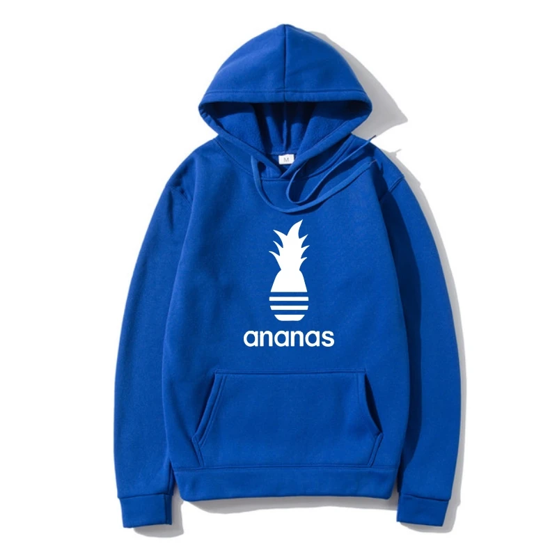 

Толстовка с капюшоном для мужчин и женщин, теплая белая толстовка унисекс с логотипом ананаса, верхняя одежда