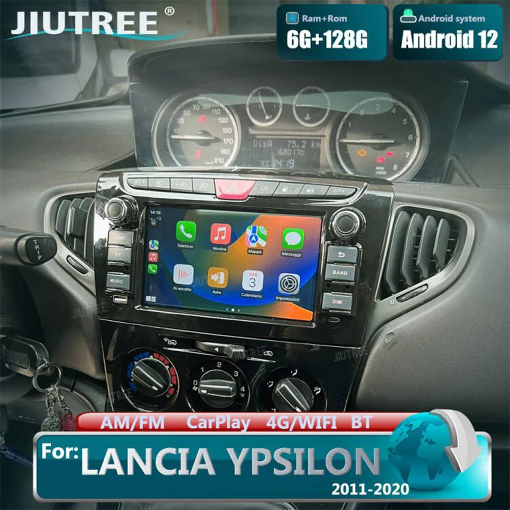 

Автомобильная стереосистема на Android 12 для LANCIA YPSILON 2011 2012 2013 2014-2020 Carplay Navi мультимедийный автомобильный радиоприемник GPS Wi-Fi автомобильный Головной блок