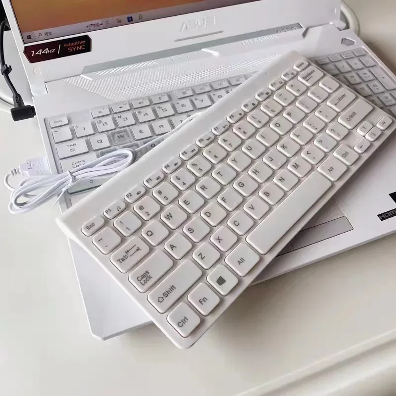 Проводная 87-клавишная клавиатура ультратонкая настольная для ноутбука офиса