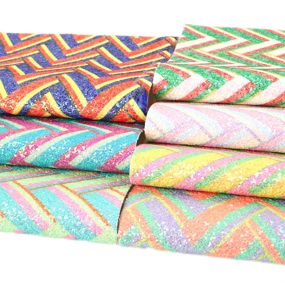 7 шт./компл. 20x33 см мерцающий массивный блестящий комплект из искусственной кожи