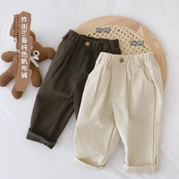 jenya cherry 2022 spring autumn new baby pants solid boys pants fashion kids casual trousers brief kids jeans