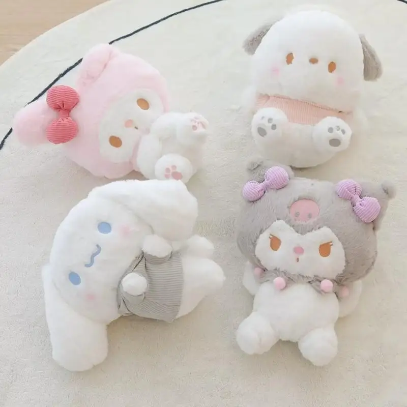 

Kawaii Sanrio Cinnamoroll Kuromi моя мелодия похвалка Цветовая серия Плюшевая Кукла Мягкие игрушки домашнее украшение праздничные подарки