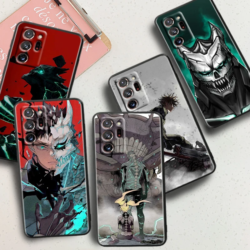 Аниме крутой милый K-Kaiju No. 8 для Samsung Note 20 10 Ultra Plus A31 A14 A12 A70 A34 A25 A04 A05 A15 A24 цвет черный