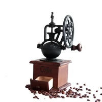 manual coffee grinder wooden coffee bean mill grinding ferris wheel retro hand crank coffee maker machine kitchen tools