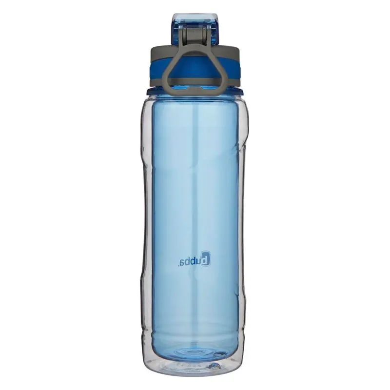 

Duo 24 oz Deep Sea and Gray Insulated Plastic Water Bottle with Straw Lid