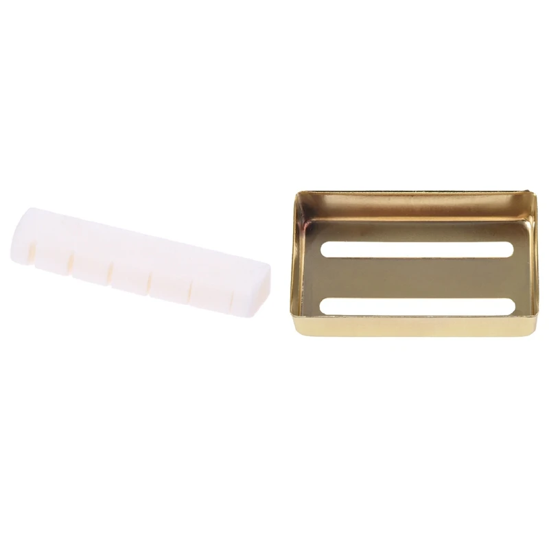 

Nut Folk Bridge Pins Bone Saddle with Guitar Pickup Cover Accessories