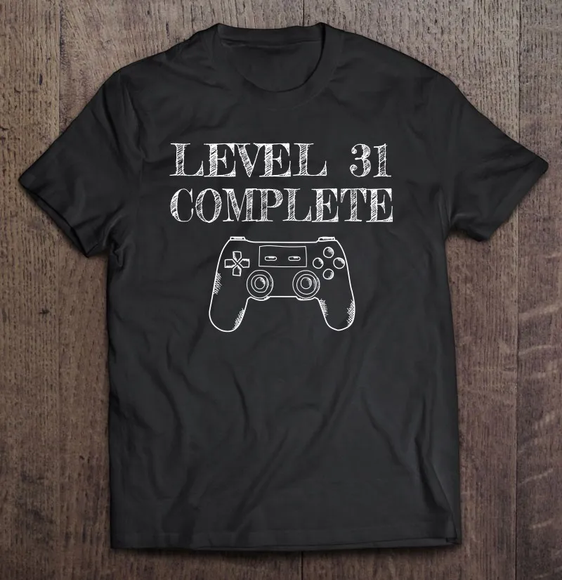 

Мужская рубашка на день рождения s 31St, игровая футболка уровня 31, мужские футболки, винтажные футболки с рисунком аниме, классические футбол...