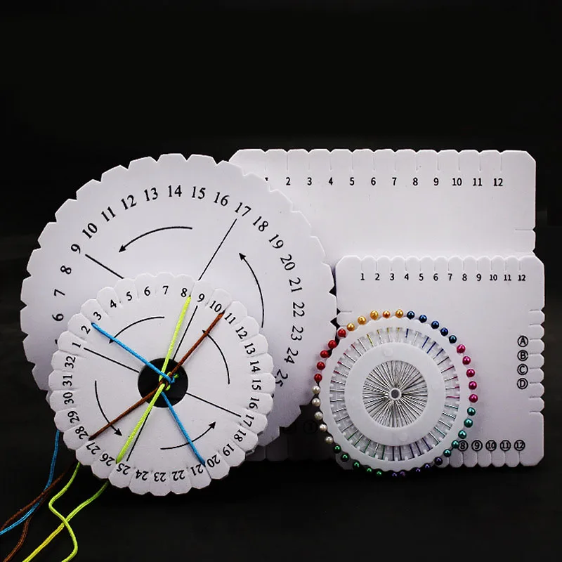 1 шт. диск/диск Плетеный Круглый квадратный Kumihimo Бисероплетение Шнур лоток