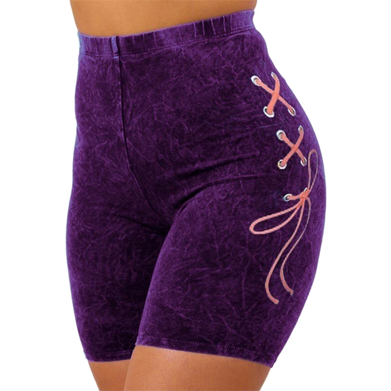 

2022 New Woman Fashion Slim High Waist Imitation Denim Jean Shorts Comfortable Breathable Simple Yoga Shorts Leggings