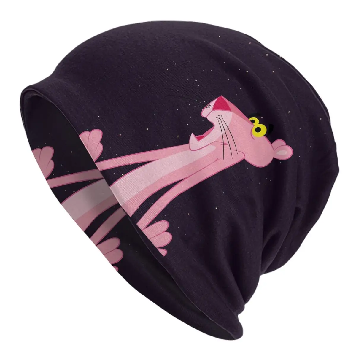

Pink Panther Cartoon Character Skullies Beanies Hat Anime Vintage Unisex Street Caps Warm Dual-use Bonnet Knitted Hat