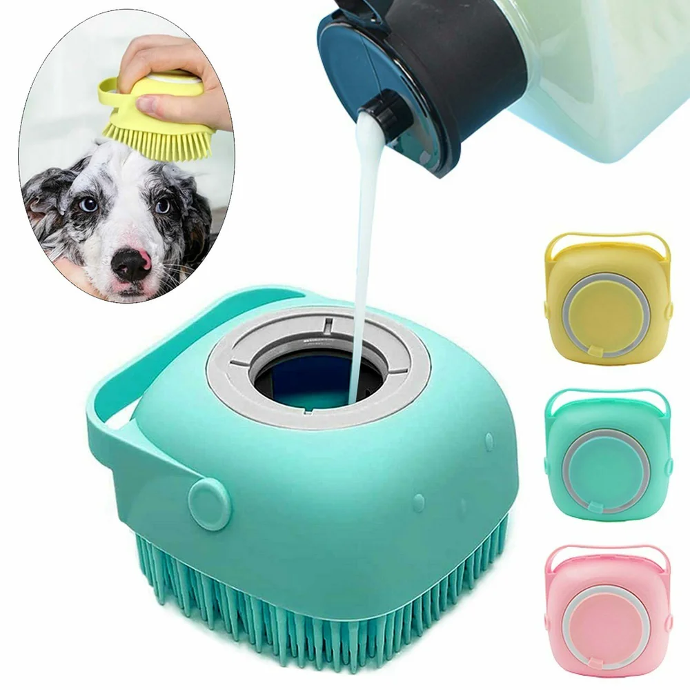 

Pet Accessories Shampoo Massager Brush Bathroom Puppy Cat Massage Comb Grooming Shower Brush For Bathing Soft Brushes For Dogs