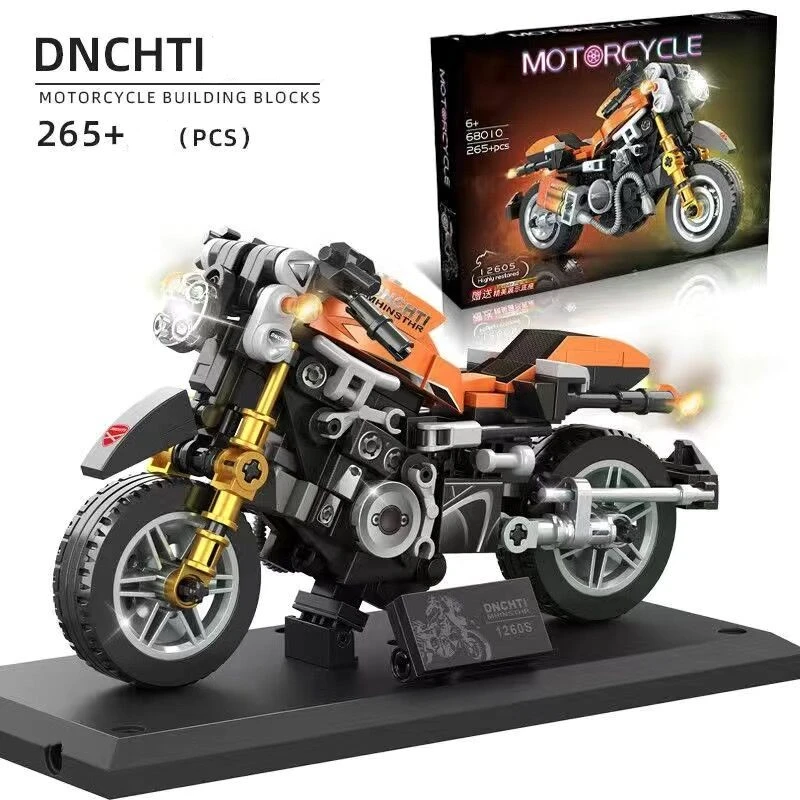 Technique Motorcycle Model Building Blocks Moto Racing Motor