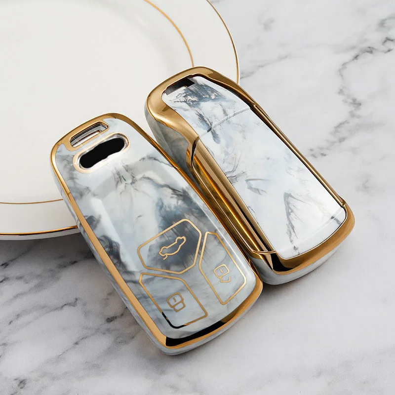 

Чехол для автомобильного ключа из ТПУ для Audi A4 B9 A5 A6 8S 8W Q5 Q7 4M S4 S5 S7 TT TTS TFSI RS