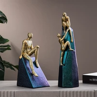 nordic resin figurines for interior abstract art statues and sculptures home living room decoration office accessories ornaments