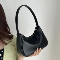 small underarm bag shoulder bags for women 2022 solid trendy fashion designer pu leather summer brand trend cute handbags purses