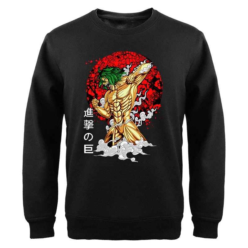 

Attack On Titan Japan Anime Crewneck Sweatshirts Hoodie Mens Shingeki No Kyojin Pullover Loose Oversize Fashion Hoody Sudaderas