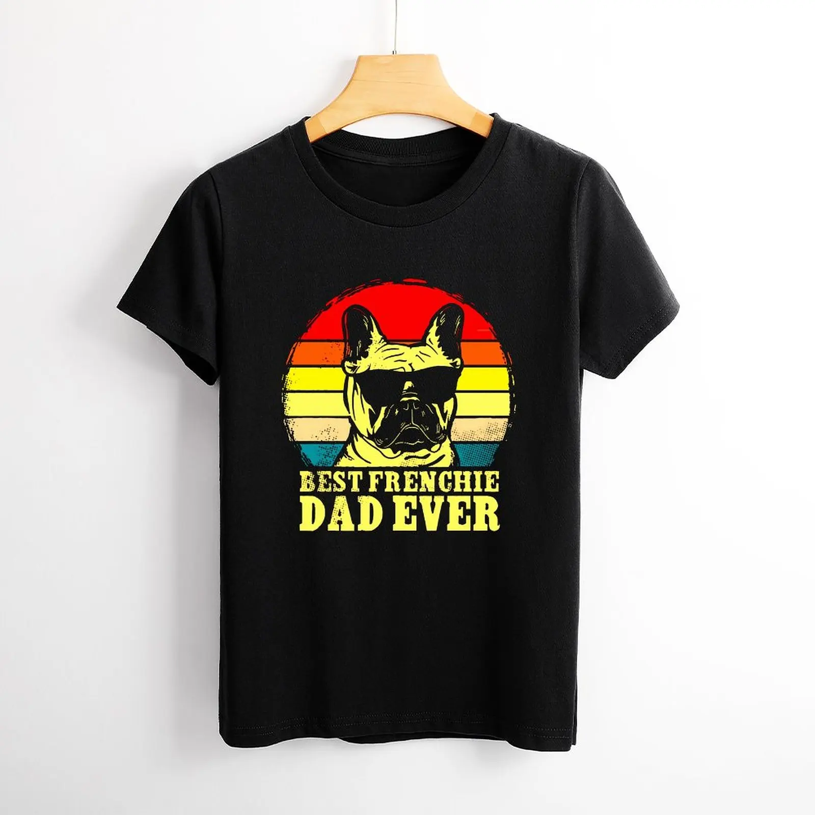 

Vintage Best Frenchie Dad Ever Fathers Day Classic 100% Cotton Campaign Funny Tees High Grade Travel Eur Size