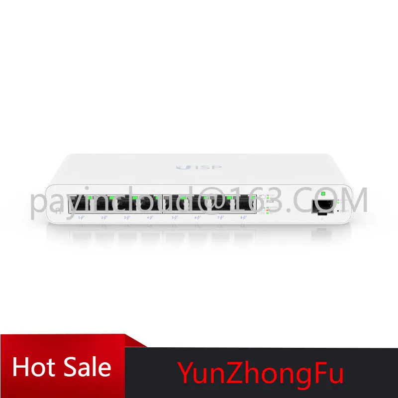 

UISP-R UISP Router Gigabit PoE router for MicroPoP applications, 8xGbE RJ45 ports with 27V passive PoE, 1G SFP port
