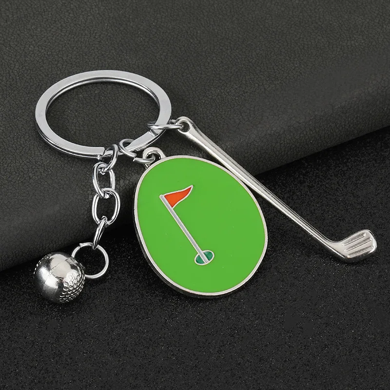 

Мини-имитация набора для гольфа, брелок с кольцом, подвеска, спортивный кулон, вентилятор, автомобильный брелок