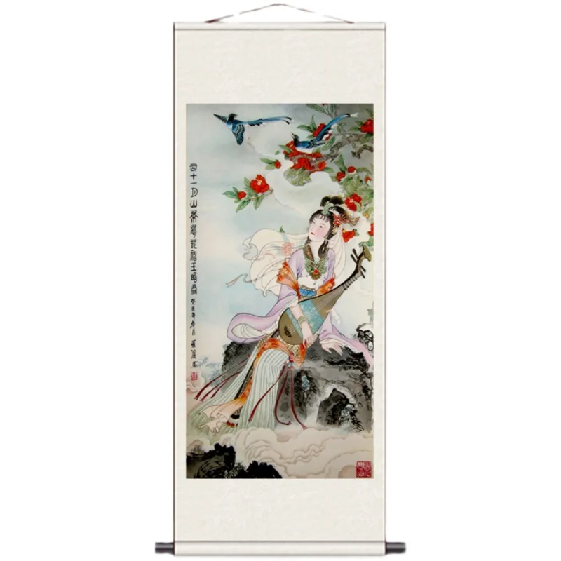 Двенадцать фигурок цветов шелковая каллиграфия и картина подарок Пипа Дамская