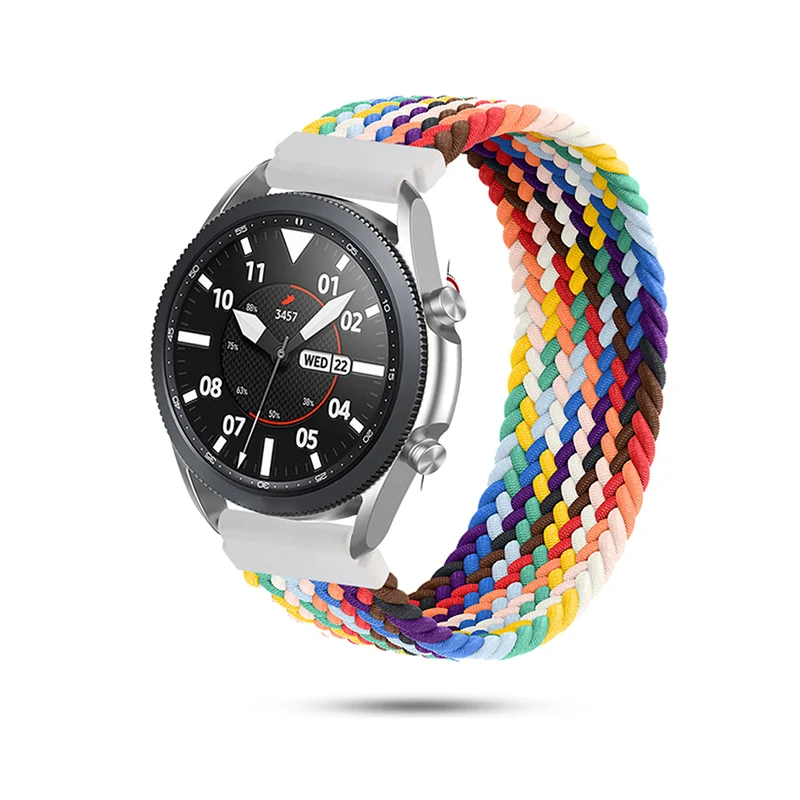 

Ремешок соло 20 мм 22 мм для Samsung Galaxy watch active 2 40 мм 44 мм 3 46 мм 42 мм, браслет для наручных часов strapGear S3 Huawei GT 2 Pro