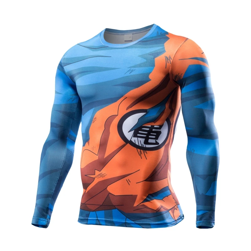 

2022 New Long-sleeved T-shirt with Cartoon Print Spring/summer T-shirt Male Round-neck Fashion Fitness T-shirt