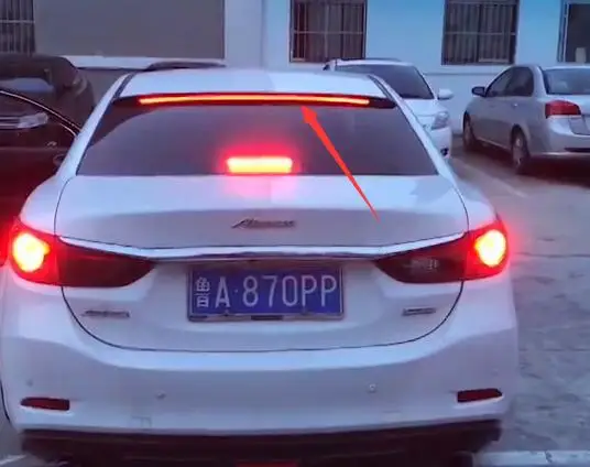 

Car ABS Plastic Gloss Black Color Rear Trunk Boot Wing Rear Lip Roof Spoiler With Brake Light For Mazda 6 ATENZA 2014-2020