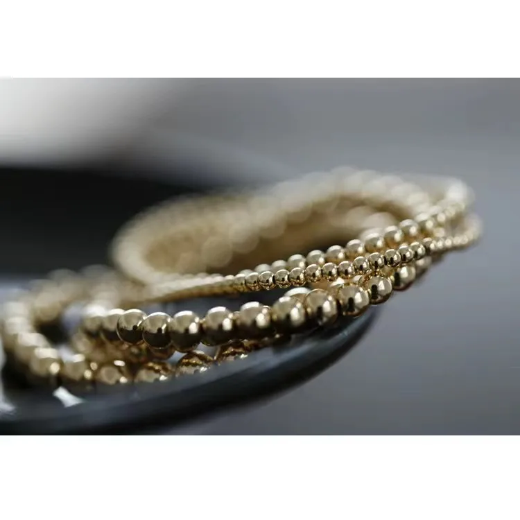 14K Gold Filled Round Beads Bulk, Seamless Beads for Jewelry Making, Jewelry Findings Wholesale