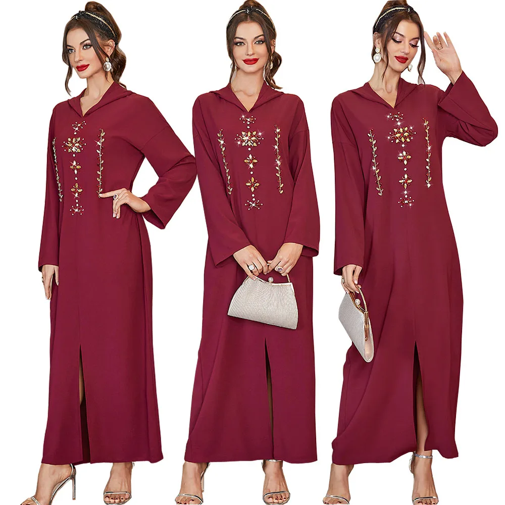 Рамадан Eid Abaya Дубай, Турция мусульманский хиджаб длинное платье мусульманская одежда африканские платья для женщин халат Djellaba Femme