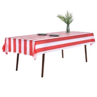 disposable stripe party tablecloth birthday outing picnic festive banquet peva decor waterproof table cover oilcloth 54x108 inch