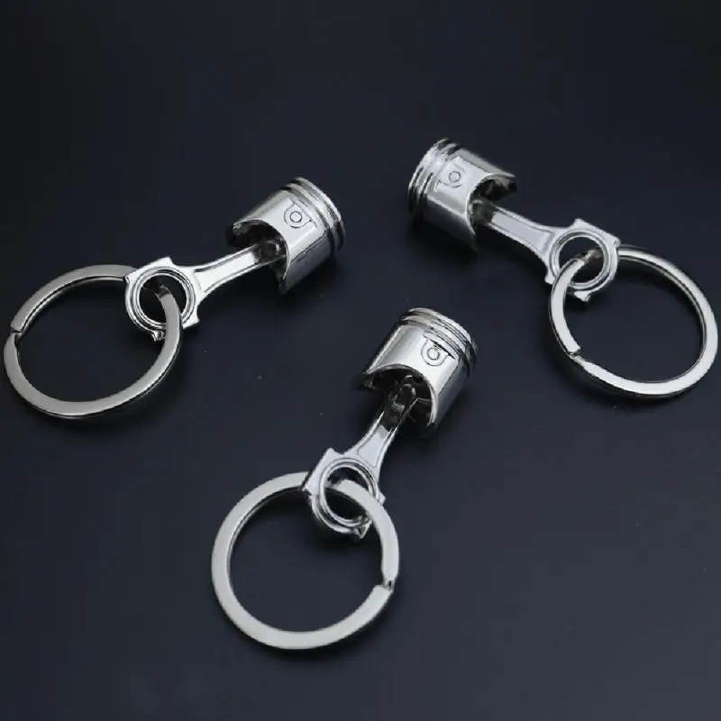 

Creative Keychain Zinc Alloy Fashion Gift Engine Piston Keychain Car Piston Keychain For Men Gift Trinkets Piston Key Ring Chain