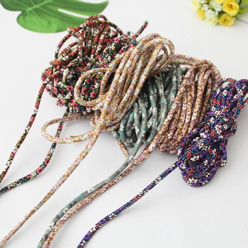 6 мм Леопардовый цветочный полиуретановый сердечник японский стиль ошейник для