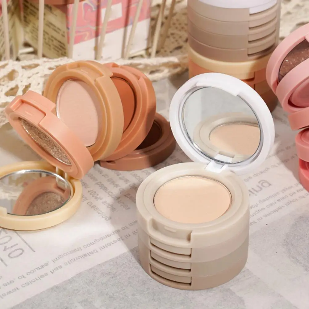 

4/3 в 1 Бриллиантовая палитра румян, жемчужные румяна, пудра, мерцающие тени для век, палитра для лица, макияж, блестящий Шелкопряд Brighten Co H9x6