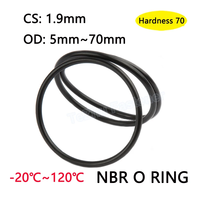 

Уплотнительное кольцо из нитриловой резины, 50 шт., уплотнительное кольцо, толщина CS 1,9 мм, внешний диаметр 5 мм-70 мм, автомобильное уплотнител...