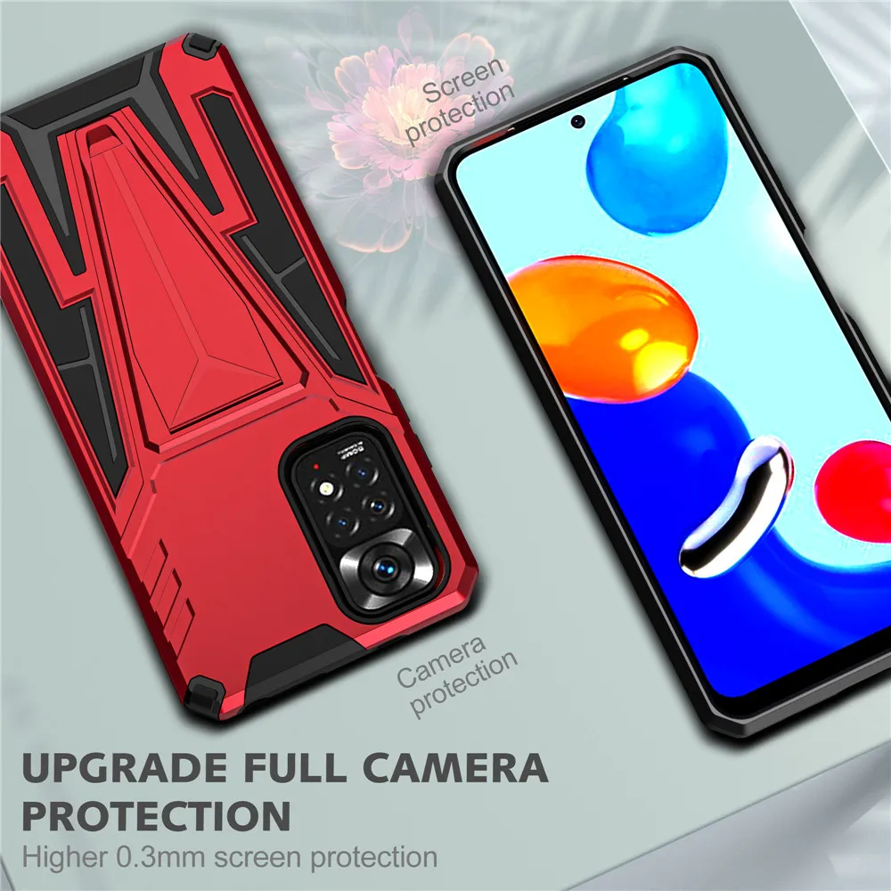 

Xiaomi Redmi Note 11 Global Version Case For Xiaomi Redmi Note 11 11Pro 5G 11S Rugged Hybrid TPU Armor Cover for Red mi Note11