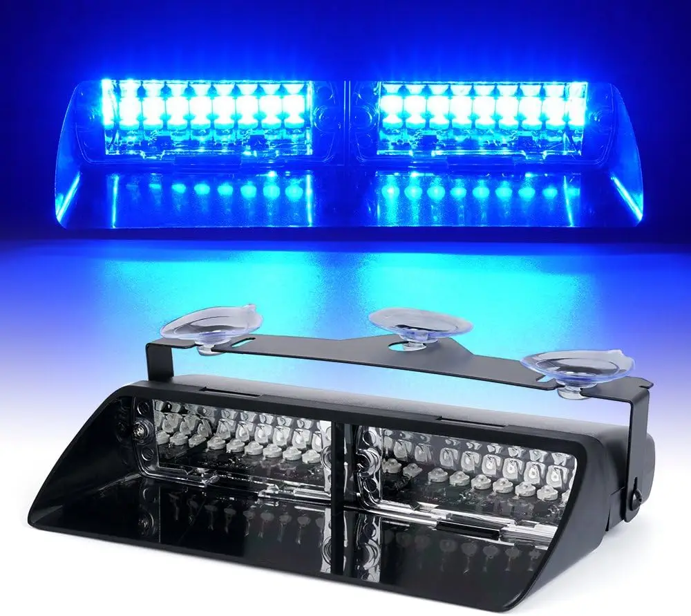 

16 светодиодных стробоскопов на лобовом стекле, сигнальная вспышка для автомобиля, грузовика, полицейские фонари, 12 В, аварийная сигнальная лампа, вспышка