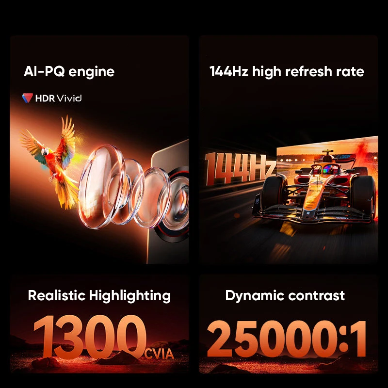 Фото Проектор SIGNYEAN RS 80 Ultra 4K с частотой обновления 144 Гц, яркостью 1300 CVIA, аудиосистемой 800CC и звуком 360° °   Проектор для домашнего кинотеатра и игр с поддержкой гироскопа №4