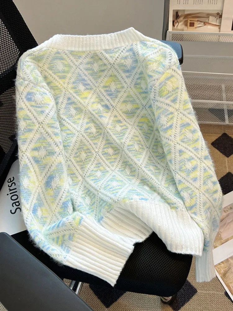 Элегантный модный однобортный кардиган осенний женский тонкий укороченный топ с