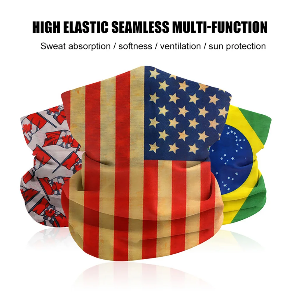 

Многофункциональный ветрозащитный шарф-маска с национальным флагом, дышащая Спортивная Мягкая повязка на голову для бега на открытом возд...