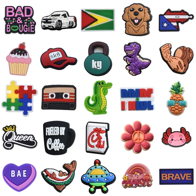 

Women Charm Wholesale Bulk Shoe Charms Decorations for Crocs Men Gifts Shoes Accessories Para Pins Packs Set Jeans Boy Kids Girl