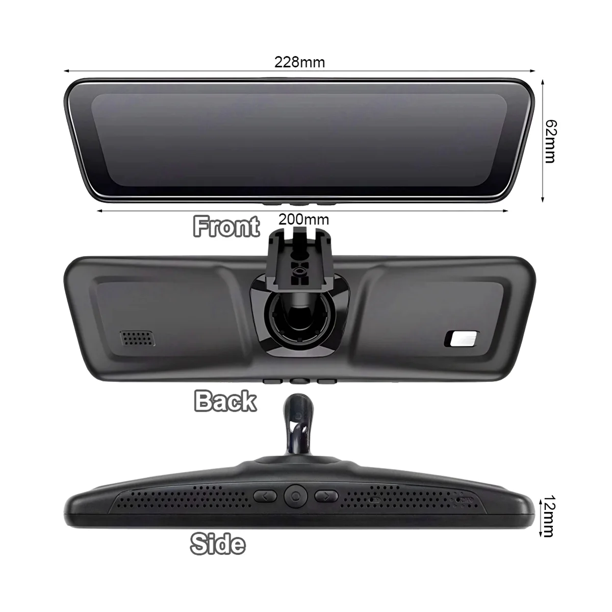 

Car Streaming Media Electronic Rearview Mirror Front and Rear Dual -Camera Recorders for Tesla Model Y