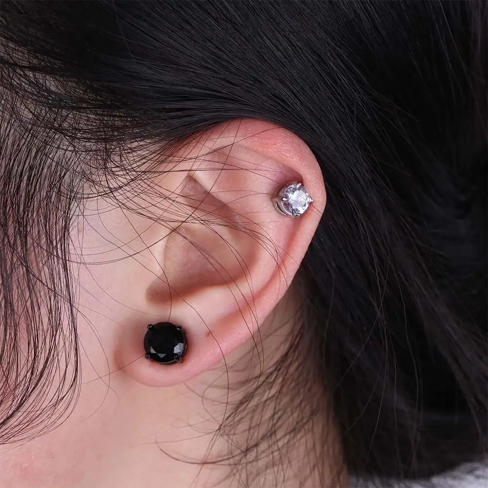 Элегантные винтажные круглые серьги без пирсинга для мужчин и женщин