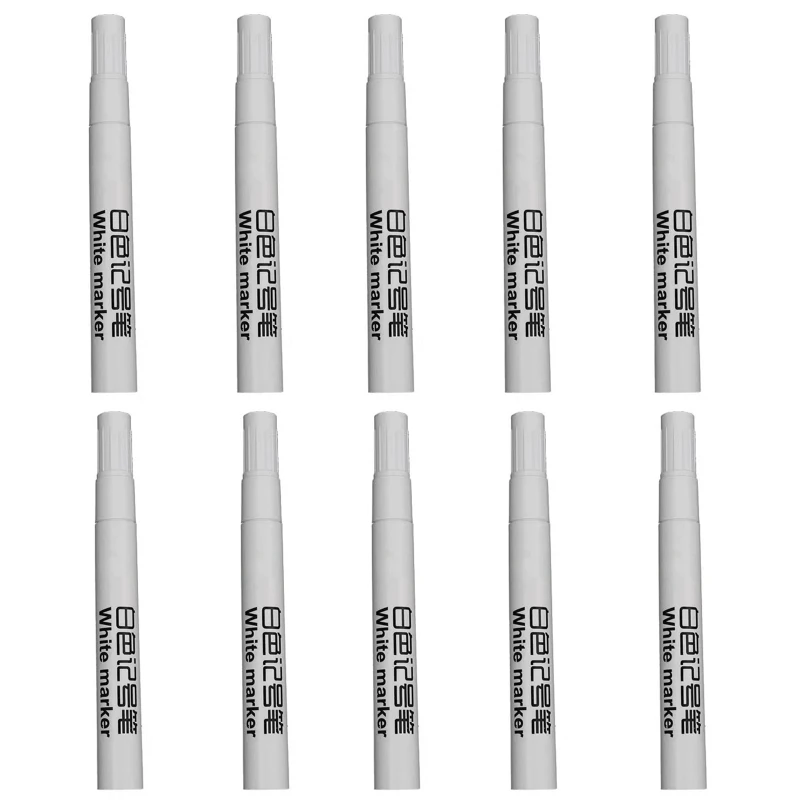 

Перманентный маркер для рисования, белый маркер для творчества «сделай сам», металлический, протектор шин, 10 шт.