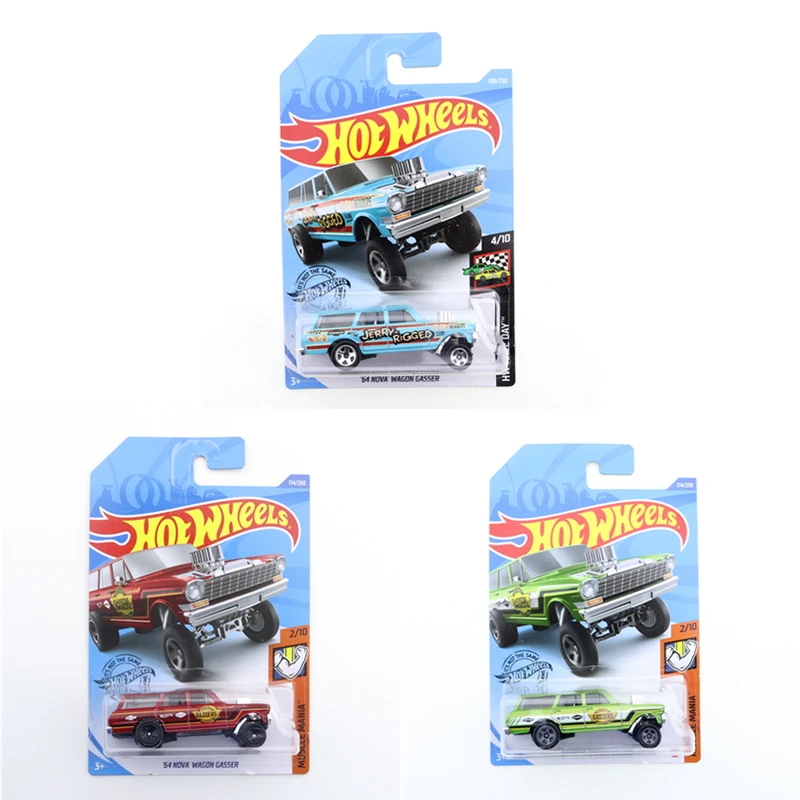 2020-174 Original Hot Wheels Mini Alloy Coupe 64 NOVA WAGON GASSER 1/64 Metal Diecast Model Car Kids Toys Gift