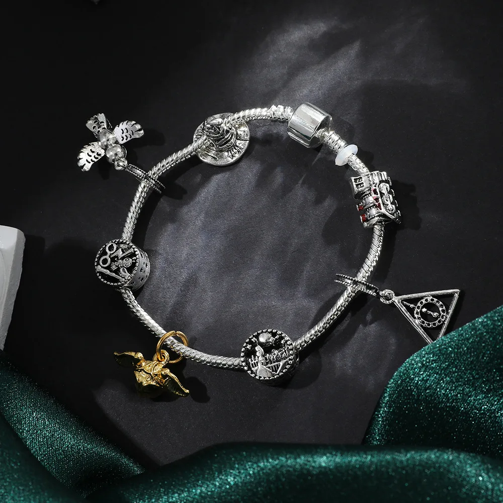 Браслет из фильма Гаррис трендовый Поттер золотой снитч металлический значок