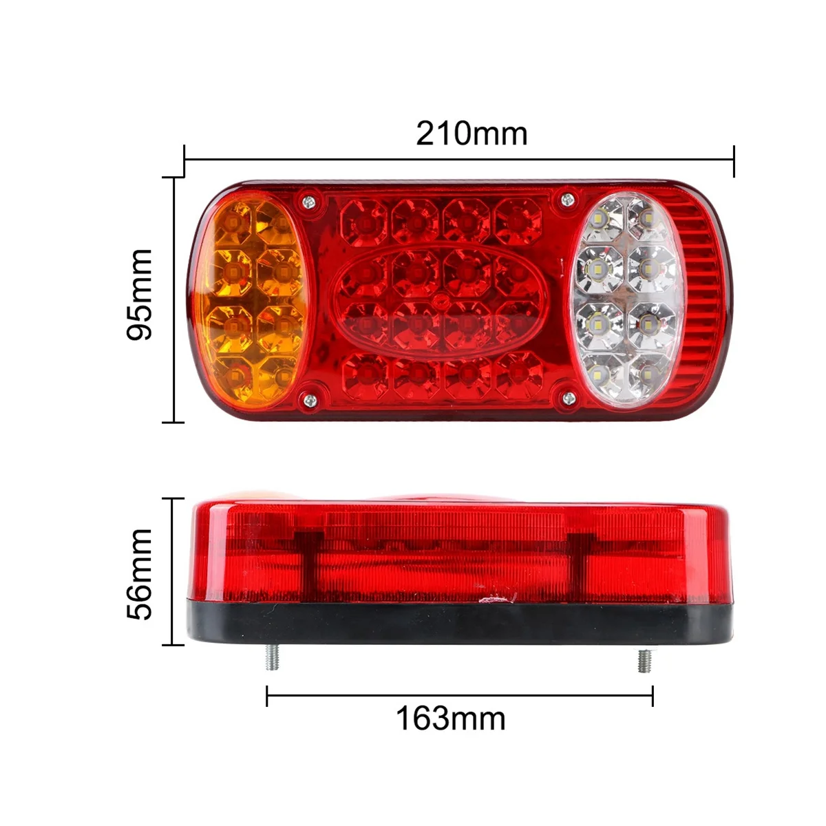 

12V 32 LED Car Truck Tail Light Rear Stop Brake Lights Signal Indicator Taillight for Trailer Truck Lorry Van UTE 2PCS